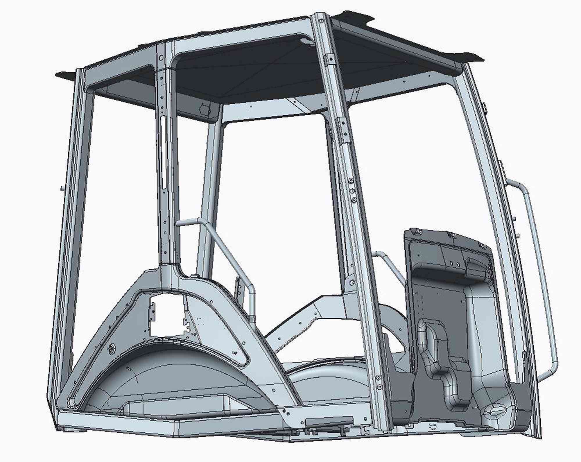 Backhoe loader cab