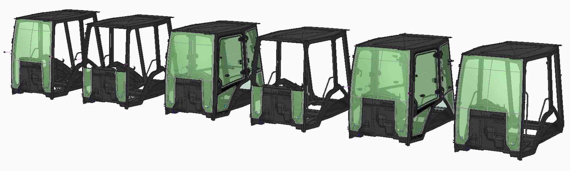 Backhoe loader cab