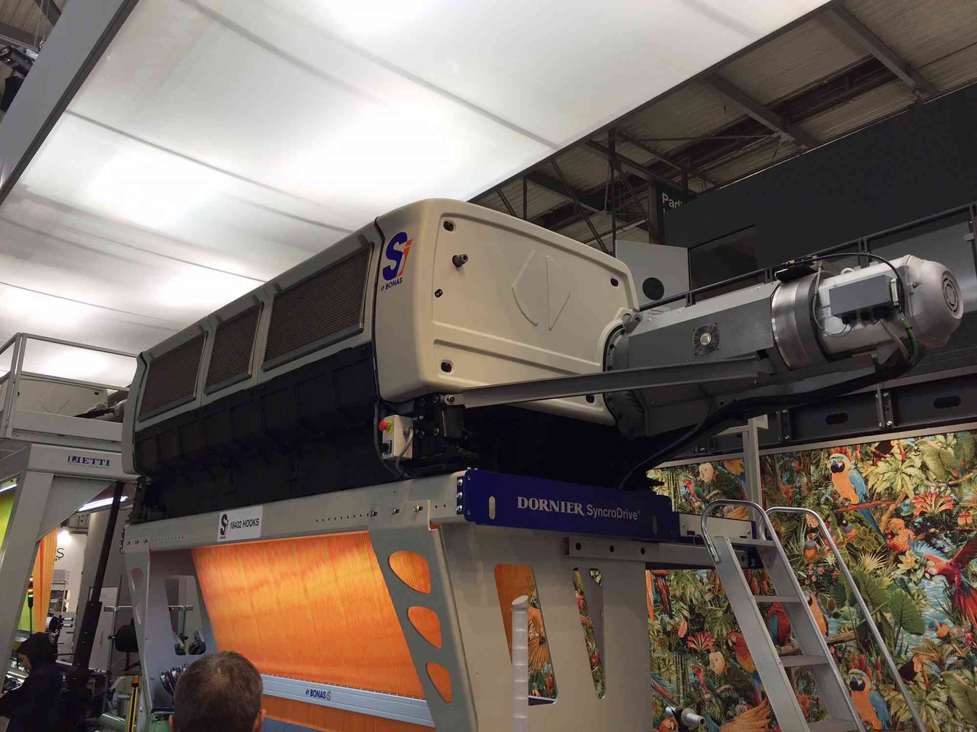 Behuizing voor fluweel textiel machine
