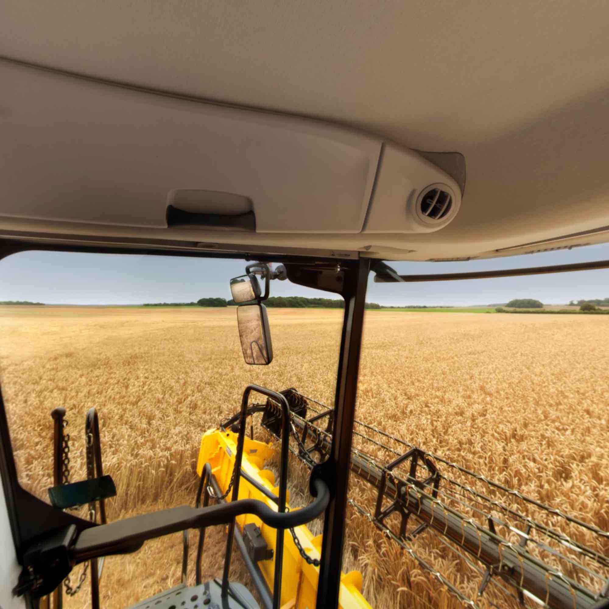 Interior cladding for harvesting machine