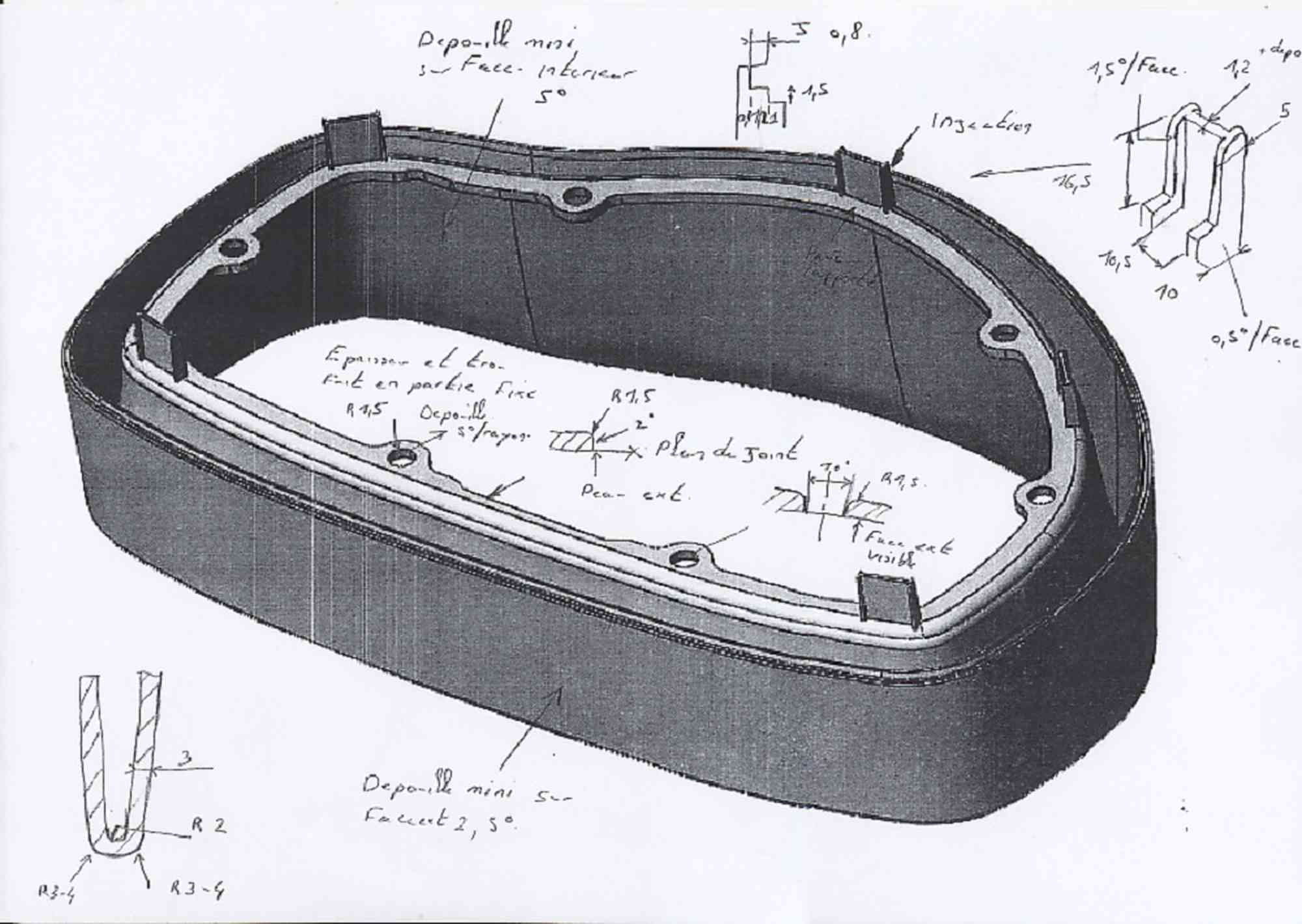 3D ontwikkeling spuitgiet onderdelen instrumentenpaneel
