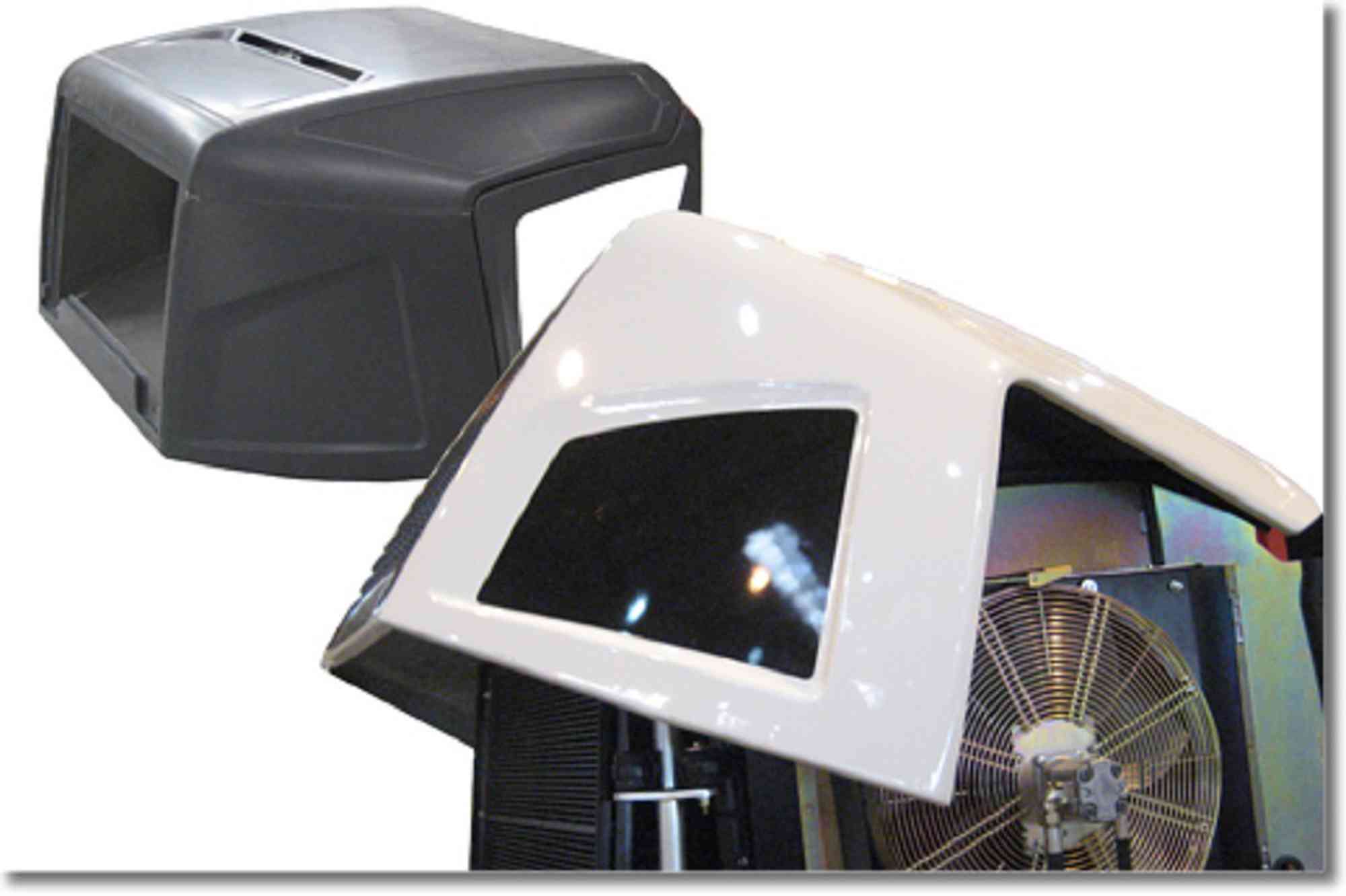 Engine hood for articulated truck